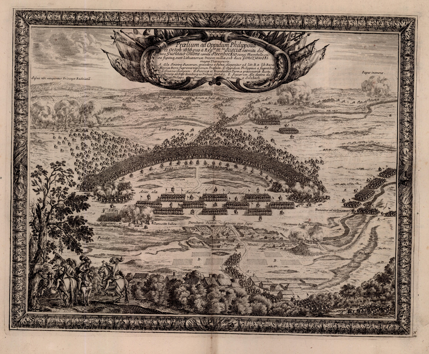 Erik Dahlbergh. Grafika Bitwa pod Filipowem 1656 z dzieła Samuela von Pufendorfa De rebus a Carolo Gustavo Sueciae Rege gestis commentariorum libri septem. Nürnberg, 1696. Erik Dahlbergh. Grafika Bitwa pod Filipowem 1656 z dzieła Samuela von Pufendorfa De rebus a Carolo Gustavo Sueciae Rege gestis commentariorum libri septem. Nürnberg, 1696.