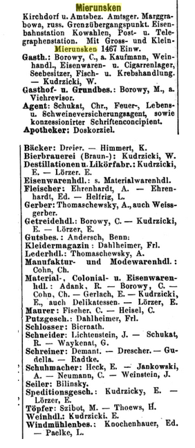 mieruniszki lista uslug